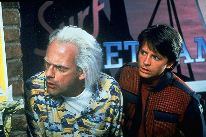 Vissza a jövőbe 2. - Filmfotók - Christopher Lloyd, Michael J. Fox