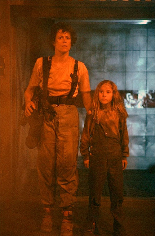 Aliens: El regreso - De la película - Sigourney Weaver, Carrie Henn