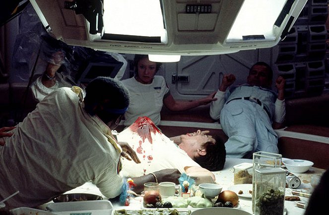 Alien - Das unheimliche Wesen aus einer fremden Welt - Dreharbeiten - Veronica Cartwright, John Hurt, Ian Holm
