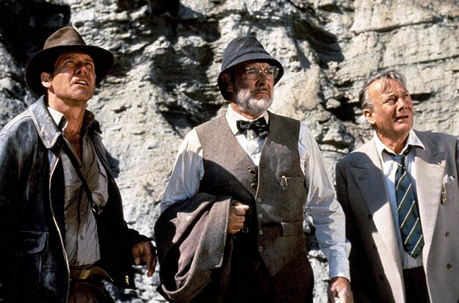Indiana Jones i ostatnia krucjata - Z filmu - Harrison Ford, Sean Connery, Denholm Elliott