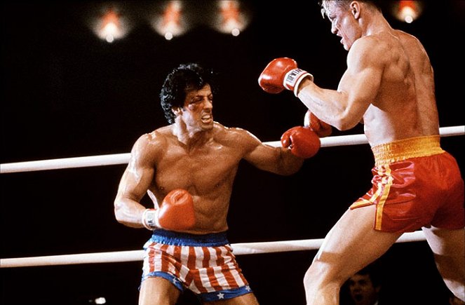 Rocky IV - Z filmu - Sylvester Stallone, Dolph Lundgren