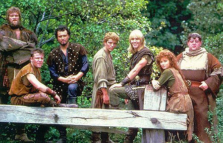 Robin of Sherwood - Promokuvat - Clive Mantle, Ray Winstone, Mark Ryan, Peter Llewellyn Williams, Jason Connery, Judi Trott, Phil Rose