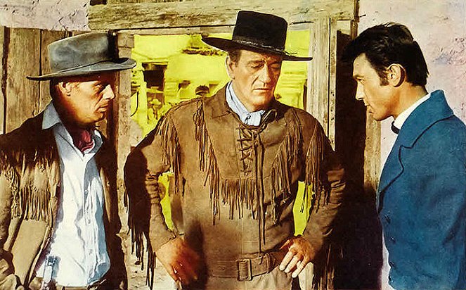Richard Widmark, John Wayne, Laurence Harvey