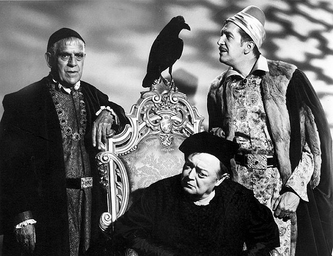 the raven - Werbefoto - Boris Karloff, Peter Lorre, Vincent Price