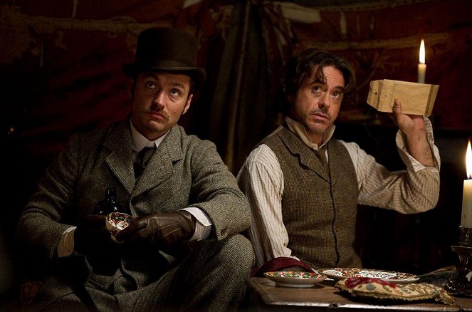 Sherlock Holmes: Gra cieni - Z filmu - Jude Law, Robert Downey Jr.