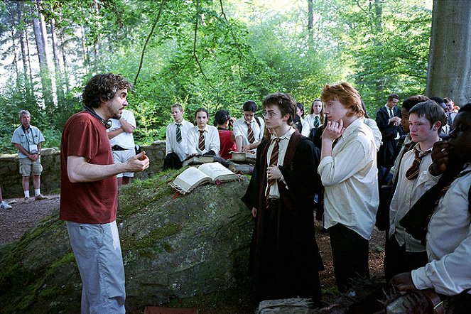Harry Potter en de gevangene van Azkaban - Van de set - Alfonso Cuarón, Daniel Radcliffe, Rupert Grint, Devon Murray