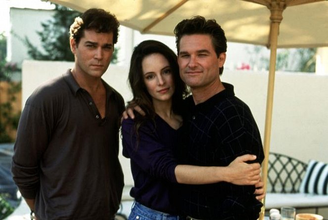 Zhoubná vášeň - Z natáčení - Ray Liotta, Madeleine Stowe, Kurt Russell