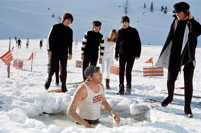 Segítség! - Filmfotók - George Harrison, Ringo Starr, Mal Evans, Paul McCartney, John Lennon