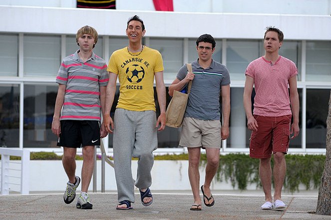 The Inbetweeners - Van film - James Buckley, Blake Harrison, Simon Bird, Joe Thomas