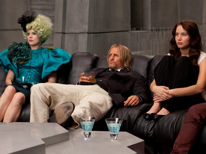 Die Tribute von Panem - The Hunger Games - Filmfotos - Elizabeth Banks, Woody Harrelson, Jennifer Lawrence
