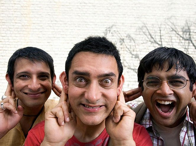 3 félnótás - Promóció fotók - Sharman Joshi, Aamir Khan, Madhavan