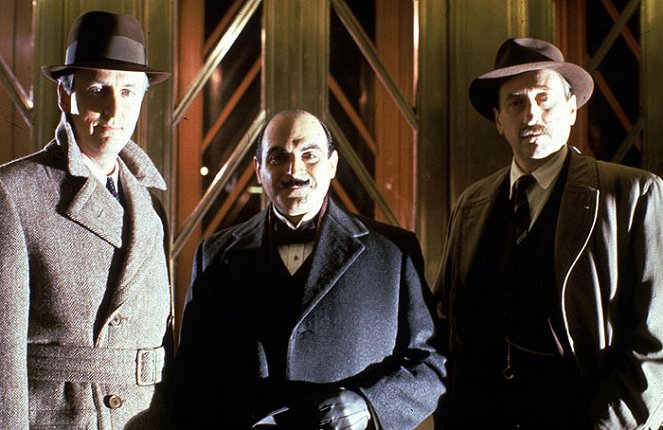 Poirot - Morderstwo na balu zwycięstwa - Z filmu - Hugh Fraser, David Suchet, Philip Jackson