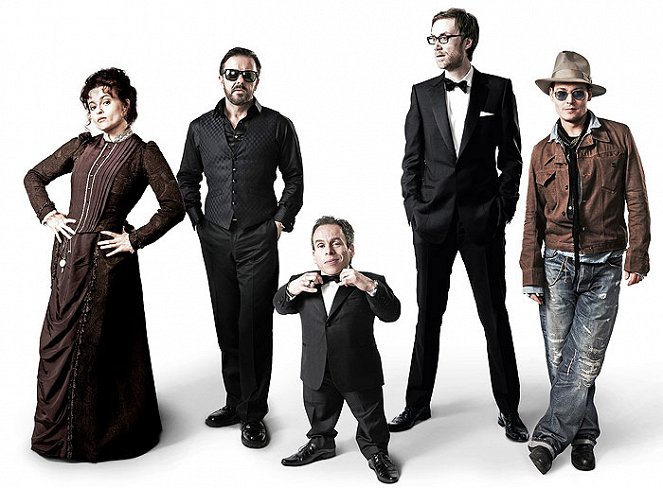 Life's Too Short - Promokuvat - Helena Bonham Carter, Ricky Gervais, Warwick Davis, Stephen Merchant, Johnny Depp