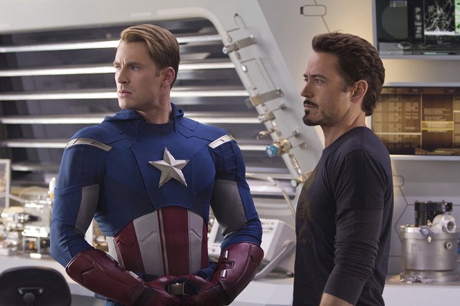 Marvel's The Avengers - Filmfotos - Chris Evans, Robert Downey Jr.