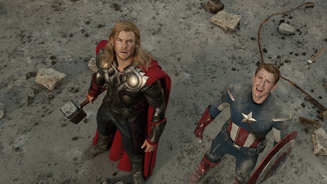 Marvel's The Avengers - Filmfotos - Chris Hemsworth, Chris Evans