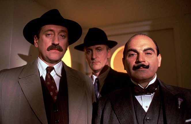Agatha Christies Poirot - Season 5 - Auch Pünktlichkeit kann töten - Filmfotos - Philip Jackson, Hugh Fraser, David Suchet