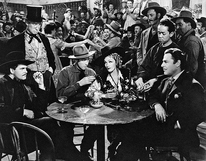 Destry Rides Again - Photos - Edmund MacDonald, Samuel S. Hinds, James Stewart, Marlene Dietrich, Brian Donlevy