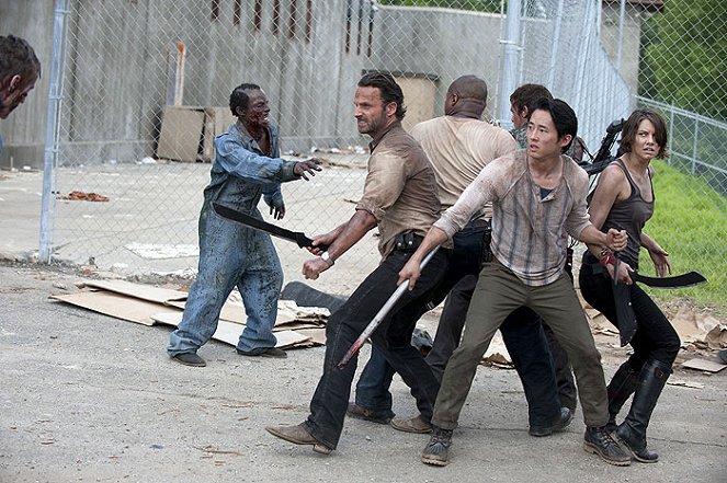 The Walking Dead - Season 3 - Die Saat - Filmfotos - Andrew Lincoln, Steven Yeun, Lauren Cohan