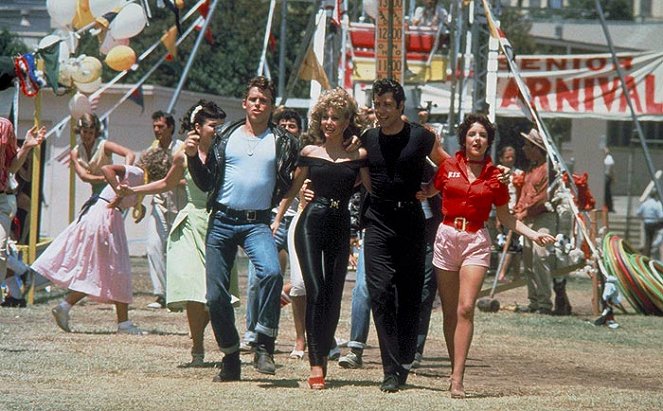 Grease - Filmfotos - Jeff Conaway, Olivia Newton-John, John Travolta, Stockard Channing