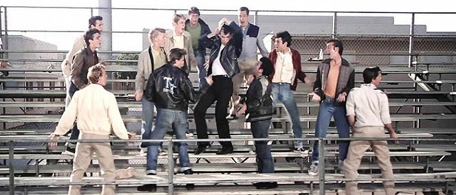Grease - Filmfotos - Kelly Ward, Jeff Conaway, Michael Tucci, John Travolta, Barry Pearl