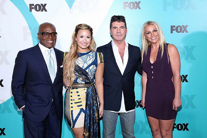The X Factor - Film - L.A. Reid, Demi Lovato, Simon Cowell, Britney Spears