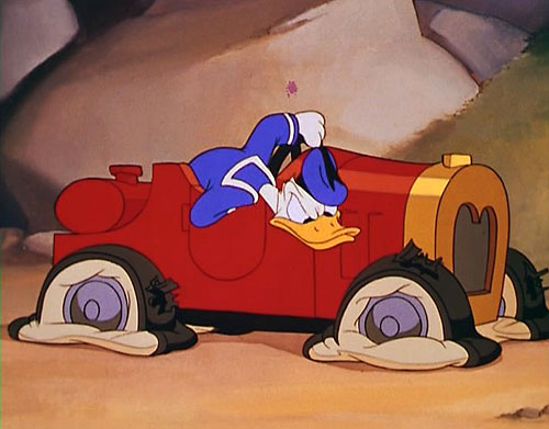 Donald's Tire Trouble - Photos