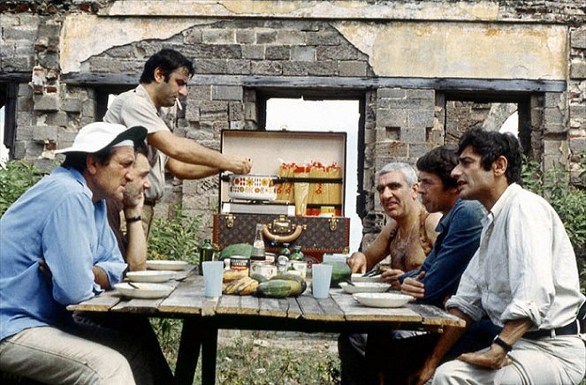 Die Entführer lassen grüßen - Filmfotos - Lino Ventura, Aldo Maccione, Charles Gérard, Jacques Brel, Charles Denner