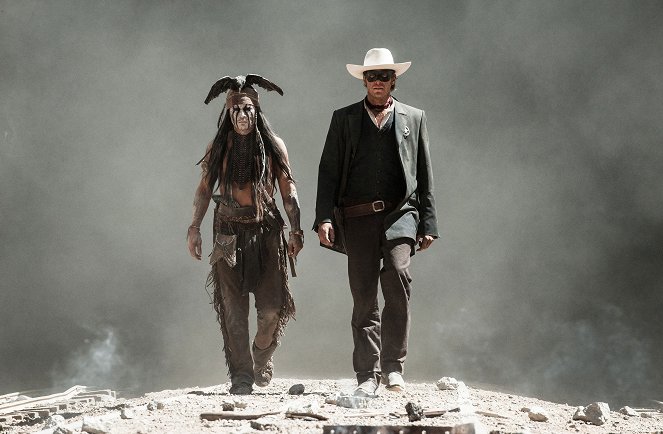 A magányos lovas - Filmfotók - Johnny Depp, Armie Hammer