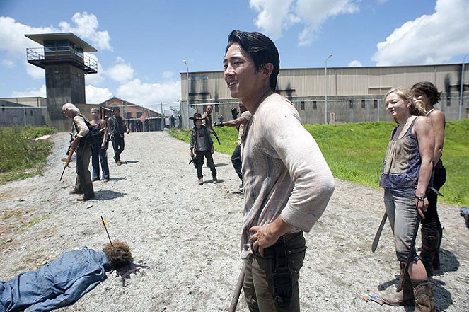 Walking Dead - Siemen - Kuvat kuvauksista - Steven Yeun, Emily Kinney