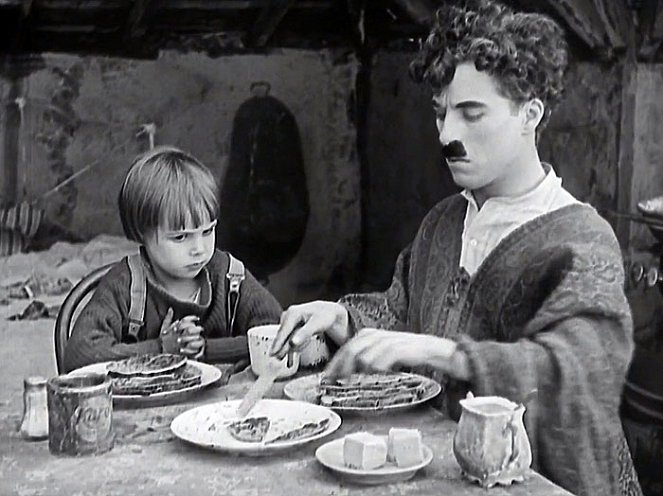 Brzdąc - Z filmu - Jackie Coogan, Charlie Chaplin