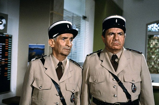 O Gendarme e as 'Gendarmetas' - Do filme - Louis de Funès, Michel Galabru