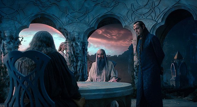 Der Hobbit: Eine unerwartete Reise - Filmfotos - Cate Blanchett, Christopher Lee, Hugo Weaving