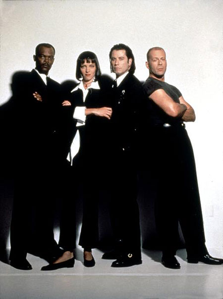 Samuel L. Jackson, Uma Thurman, John Travolta, Bruce Willis