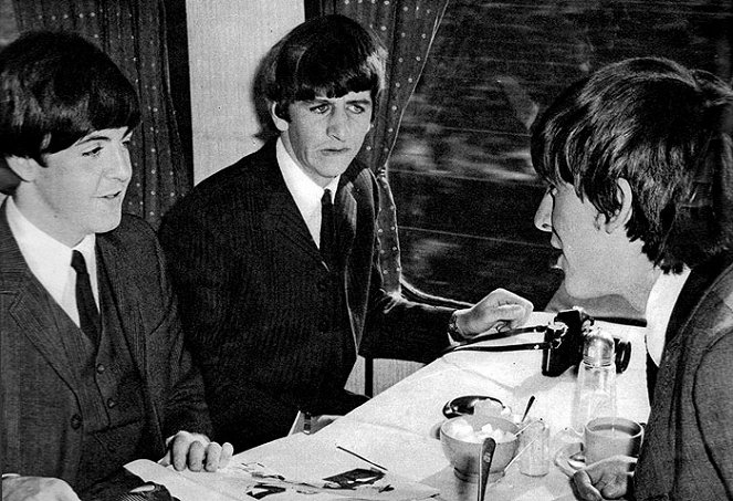 Os quatro Cabeleiras do Após-Calipso - Do filme - Paul McCartney, Ringo Starr, George Harrison
