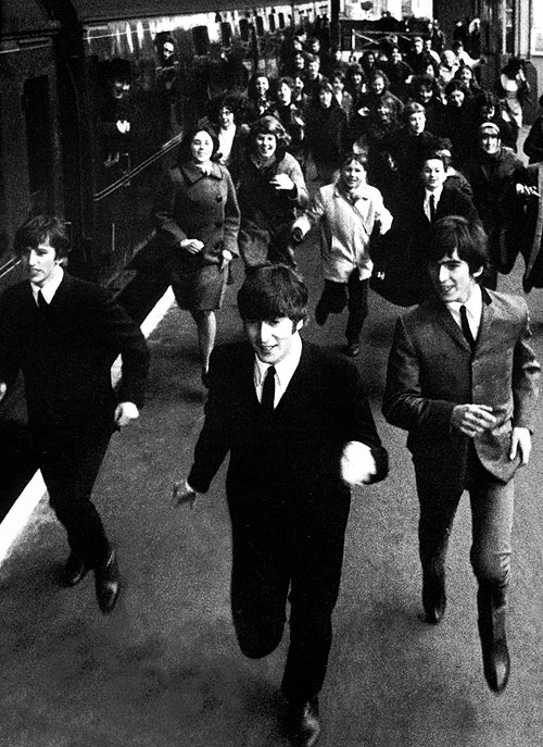 Os quatro Cabeleiras do Após-Calipso - Do filme - Ringo Starr, John Lennon, George Harrison