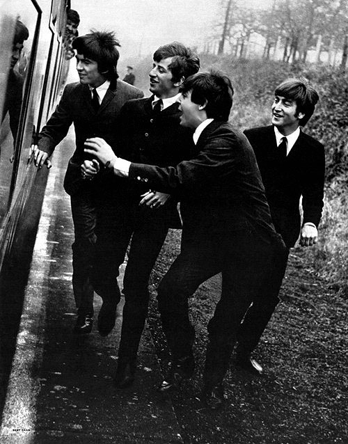 The Beatles - A Hard Day's Night - Filmfotos - George Harrison, Ringo Starr, Paul McCartney, John Lennon