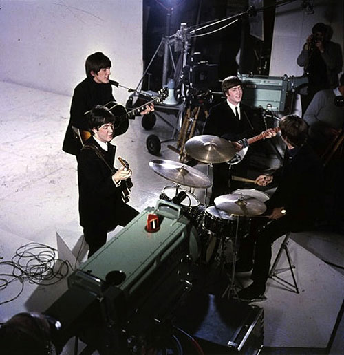 Os quatro Cabeleiras do Após-Calipso - Do filme - Paul McCartney, George Harrison, John Lennon