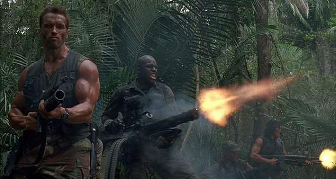 Predator - Filmfotos - Arnold Schwarzenegger, Bill Duke, Sonny Landham