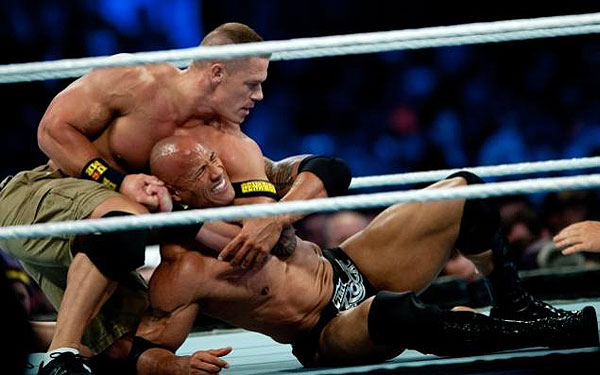 WrestleMania 29 - Photos - John Cena, Dwayne Johnson