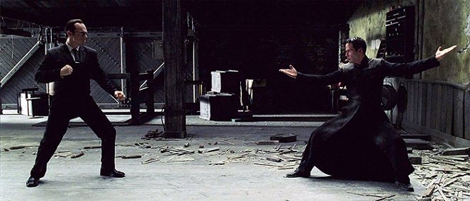 Mátrix - Filmfotók - Hugo Weaving, Keanu Reeves