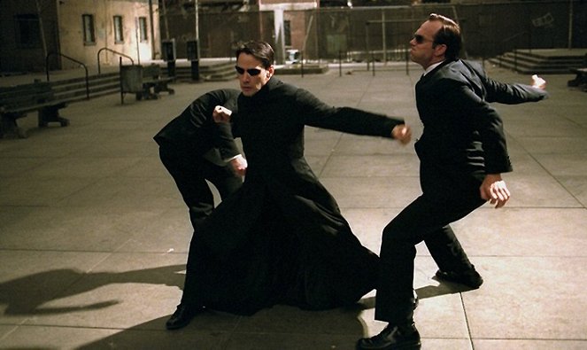 Matrix Reloaded - Filmfotos - Keanu Reeves, Hugo Weaving