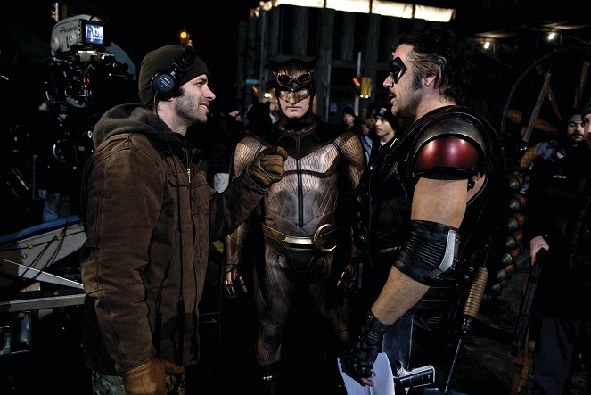 Strážci - Watchmen - Z natáčení - Zack Snyder, Patrick Wilson, Jeffrey Dean Morgan