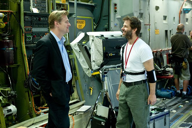 Az acélember - Forgatási fotók - Christopher Nolan, Zack Snyder