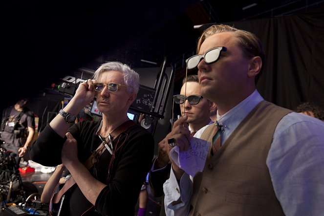 A nagy Gatsby - Forgatási fotók - Baz Luhrmann, Tobey Maguire, Leonardo DiCaprio