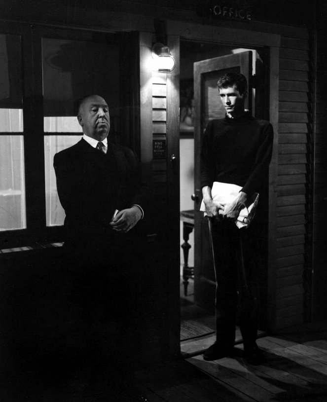 Psycho - Z natáčení - Alfred Hitchcock, Anthony Perkins