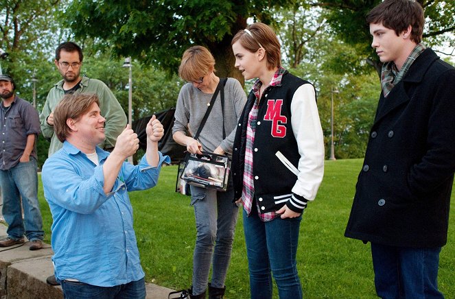 Ten, kdo stojí v koutě - Z natáčení - Stephen Chbosky, Emma Watson, Logan Lerman
