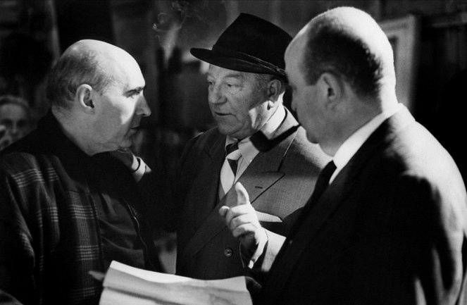 Le Cave se rebiffe - Tournage - Gilles Grangier, Jean Gabin, Bernard Blier