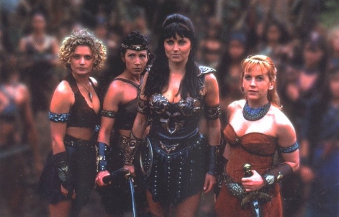 Xena - Hooves and Harlots - Photos - Danielle Cormack, Alison Bruce, Lucy Lawless, Renée O'Connor