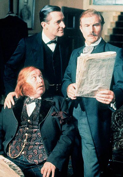 Z archivu Sherlocka Holmese - Spolek ryšavců - Z filmu - Roger Hammond, Jeremy Brett, David Burke