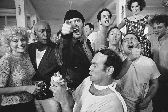 One Flew over the Cuckoo's Nest - Making of - Louisa Moritz, Scatman Crothers, Jack Nicholson, Vincent Schiavelli, William Duell, Danny DeVito, Mews Small, Brad Dourif